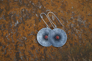 Guiding Star Earrings- Red Jasper