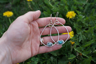 River Bottom Hoops- Carlin Turquoise