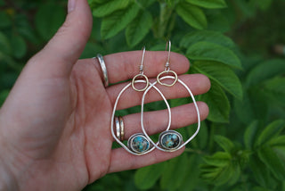 River Bottom Hoops- Carlin Turquoise