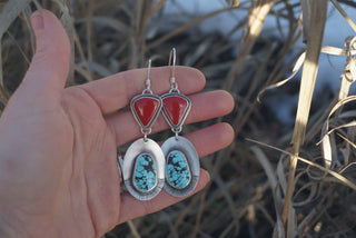 Pinnacle Earrings- Rosarita and Turquoise