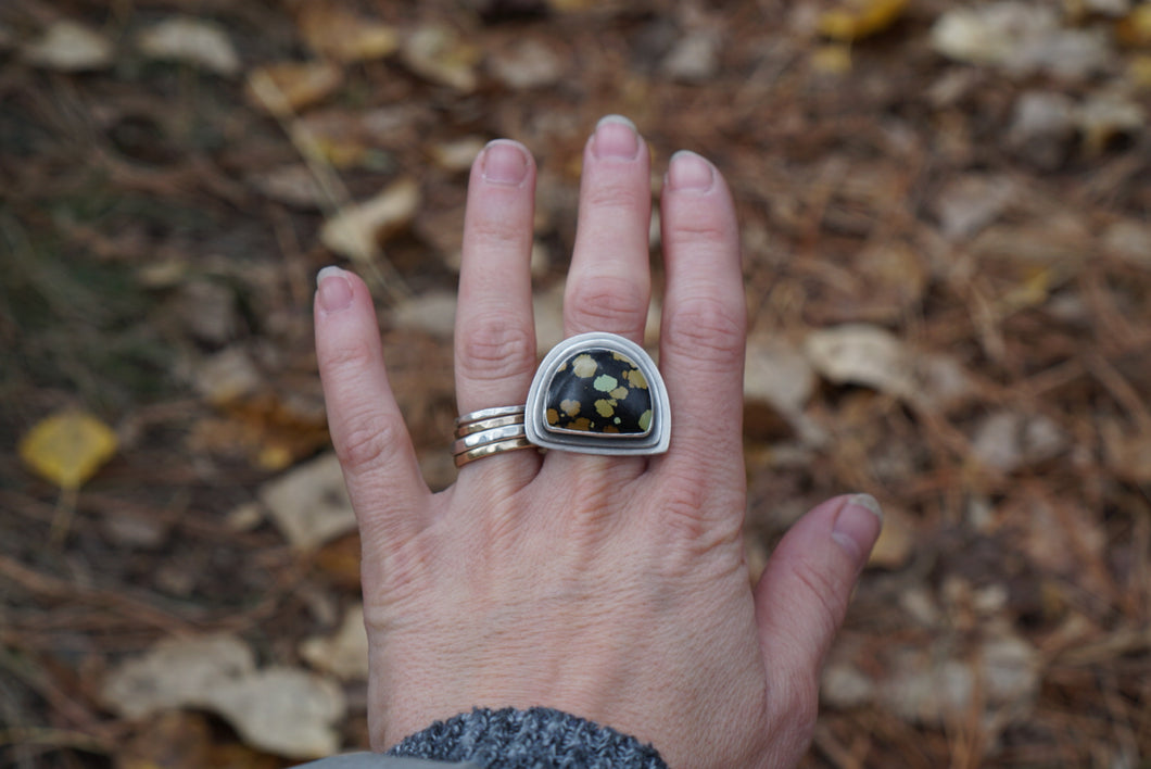 Autumn Greens Ring III- Size 6.5