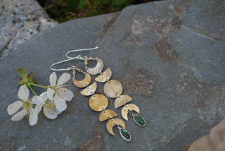 La Luna Earrings- Brass