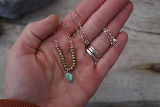 Zellie Necklace- Green Turquoise