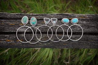 Coastal Post Hoops- Blue Moon Turquoise
