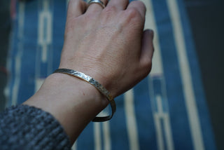 Silver Hammered Cuff