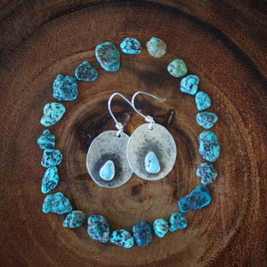Full Moon Earrings- Lavender Turquoise