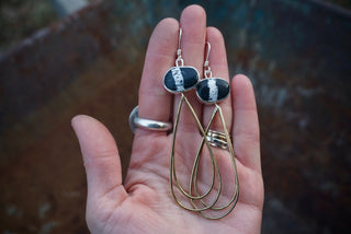 Petal Earrings- White Buffalo