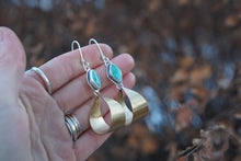Load image into Gallery viewer, Lotus Hoops-Turquoise
