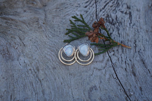 Aura Convertible Post Earrings- Opal