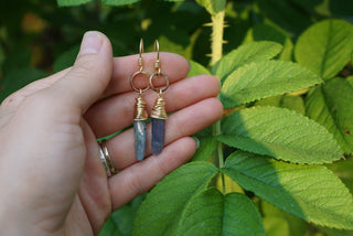 Dagger Earrings- Kyanite