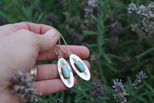 Load image into Gallery viewer, Four Winds Earrings- Turquoise, Silver and 14K Gold Fill
