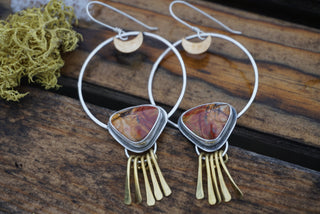 Harvest Moon Hoops- Picasso Jasper