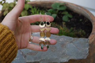 La Luna Earrings- Brass