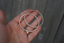 Load image into Gallery viewer, Large New Moon Hoops- Sterling Silver- MTO
