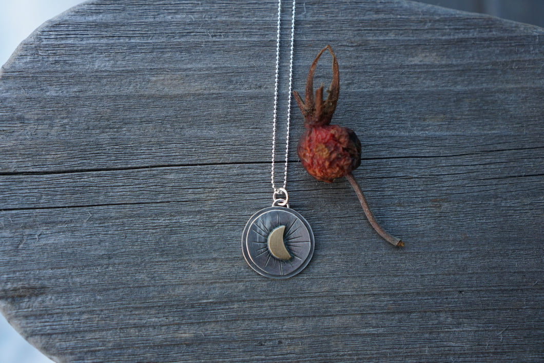 To The Moon Necklace- Round