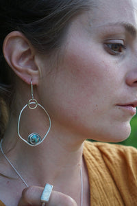 River Bottom Hoops- Carlin Turquoise