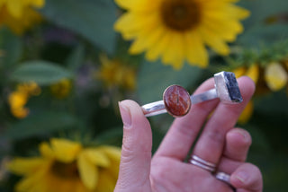 Space Between Cuff- Sunstone & Kyanite
