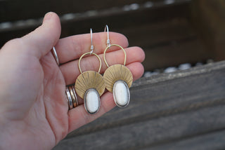 First Light Brass Earrings