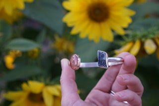 Space Between Cuff- Sunstone & Kyanite