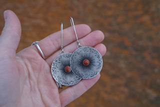 Guiding Star Earrings- Red Jasper