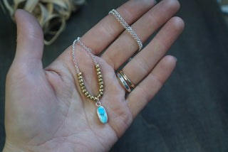 Zellie Necklace- Blue Turquoise