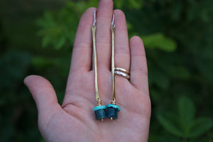 Sticks Earrings- Turquoise and Appatite