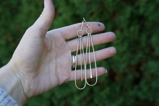 Petal Earrings- Brass+Sterling