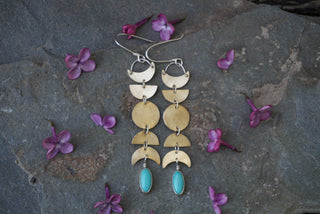 La Luna Earrings- Brass