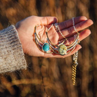 Cascade Necklace- Blue Turquoise