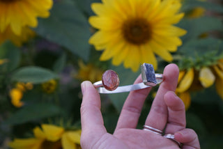 Space Between Cuff- Sunstone & Kyanite