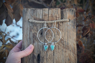 Plain Jane Hoops- Fox Turquoise