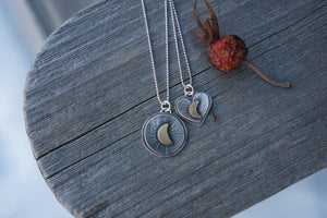 To The Moon Necklace- Heart