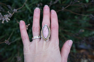 O'Keefe Ring- Rhodonite Size 6-6.25
