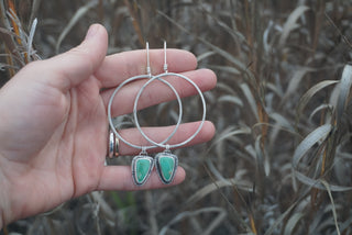 Plain Jane Hoops- Green Turquoise