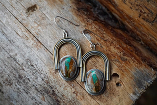 After The Rain Earrings- Royston Ribbon Turquoise