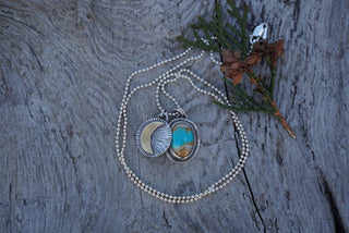 To The Moon Charm Necklace- Royston Turquoise