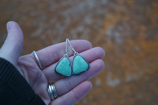 Essential Earrings- Green Kingman Turquoise