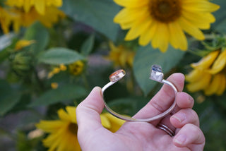 Space Between Cuff- Sunstone & Kyanite
