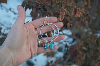 Plain Jane Hoops- Fox Turquoise