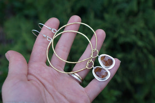 Ties that Bind Earrings- Rutile Quartz