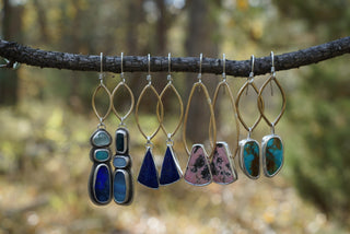 Utah Earrings- Rhodanite