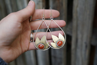 Tulip Earrings- Red Jasper