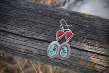 Load image into Gallery viewer, Pinnacle Earrings- Rosarita and Turquoise
