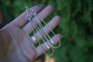 Petal Earrings- Brass+Sterling