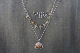 Ophidian Necklace Set- Rutile Quartz and Jasper