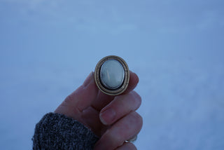 Topo Ring- Ivory Creek Variscite Size 8