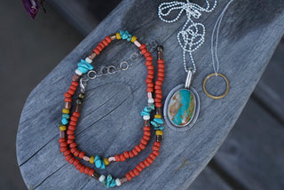 Festival Necklace Set- Coral