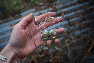 Harvest Moon Hoops- Royston Ribbon Turquoise