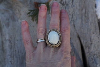 Topo Ring- Ivory Creek Variscite Size 8