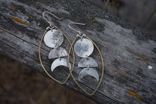 Moon Cycle Earrings- Made To Order